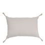 Coussins textile - Housse de coussin MATTEO en velours de coton et lin - Orange Brûlé - 60 x 40 cm - BLANC D'IVOIRE