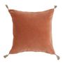 Fabric cushions - MATTEO cushion cover in cotton and linen velvet - Blush - 50 x 50 cm - BLANC D'IVOIRE