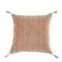 Coussins textile - Housse de coussin AURORE en velours - Rose et doré - 50 x 50 cm - BLANC D'IVOIRE