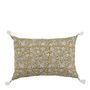 Coussins textile - Housse de coussin EDEN en coton - Safran - 60 x 40 cm - BLANC D'IVOIRE