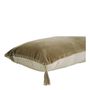 Coussins textile - Housse de coussin MATTEO en velours de coton et lin - Taupe - 60 x 40 cm - BLANC D'IVOIRE