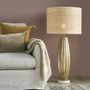 Coussins textile - Housse de coussin MATTEO en velours de coton et lin - Taupe - 60 x 40 cm - BLANC D'IVOIRE