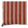 Fabric cushions - BAYADERE cotton cushion cover - Nude and brick red - 60 x 40 cm - BLANC D'IVOIRE