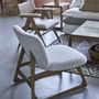 Armchairs - LINA black and white armchair - BLANC D'IVOIRE