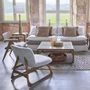 Armchairs - LINA black and white armchair - BLANC D'IVOIRE