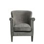 Armchairs - CLAUDE armchair dark gray velvet - BLANC D'IVOIRE