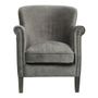 Armchairs - CLAUDE armchair dark gray velvet - BLANC D'IVOIRE
