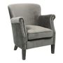 Armchairs - CLAUDE armchair dark gray velvet - BLANC D'IVOIRE