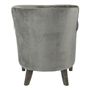 Armchairs - CLAUDE armchair dark gray velvet - BLANC D'IVOIRE