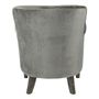 Armchairs - CLAUDE armchair dark gray velvet - BLANC D'IVOIRE