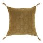 Coussins textile - Housse de coussin AURORE en velours - Bronze et doré - 50 x 50 cm - BLANC D'IVOIRE
