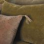 Coussins textile - Housse de coussin AURORE en velours - Bronze et doré - 50 x 50 cm - BLANC D'IVOIRE