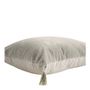 Coussins textile - Housse de coussin MATTEO en velours de coton et lin - Gris - 60 x 40 cm - BLANC D'IVOIRE