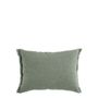 Fabric cushions - CHLOÉ cushion cover in washed linen - Celadon - 30 x 40 cm - BLANC D'IVOIRE