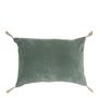 Fabric cushions - MATTEO cushion cover in cotton and linen velvet - Celadon - 60 x 40 cm - BLANC D'IVOIRE