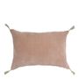 Fabric cushions - MATTEO cushion cover in cotton and linen velvet - Pink - 60 x 40 cm - BLANC D'IVOIRE