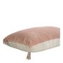 Fabric cushions - MATTEO cushion cover in cotton and linen velvet - Pink - 60 x 40 cm - BLANC D'IVOIRE