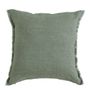 Fabric cushions - CHLOÉ cushion cover in washed linen - Celadon - 50 x 50 cm - BLANC D'IVOIRE