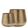 Baskets - Set of Patio aged brass planters - BLANC D'IVOIRE