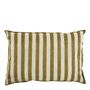 Coussins textile - Housse de coussin BAYADERE en coton - Crème et cumin - 60 x 40 cm - BLANC D'IVOIRE