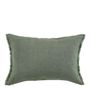 Coussins textile - Housse de coussin CHLOÉ en lin lavé - Céladon - 60 x 40 cm - BLANC D'IVOIRE