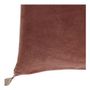 Coussins textile - Housse de coussin MATTEO en velours de coton et lin - Terracotta - 50 x 50 cm - BLANC D'IVOIRE