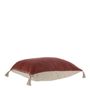 Coussins textile - Housse de coussin MATTEO en velours de coton et lin - Terracotta - 50 x 50 cm - BLANC D'IVOIRE