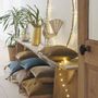 Fabric cushions - MATTEO cushion cover in cotton and linen velvet - Khaki - 30 x 40 cm - BLANC D'IVOIRE