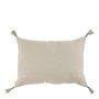 Fabric cushions - MATTEO cushion cover in cotton and linen velvet - Khaki - 30 x 40 cm - BLANC D'IVOIRE