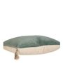 Coussins textile - Housse de coussin MATTEO en velours de coton et lin - Céladon - 30 x 40 cm - BLANC D'IVOIRE