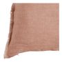 Fabric cushions - CHLOÉ cushion cover in washed linen - Blush - 50 x 50 cm - BLANC D'IVOIRE