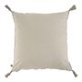 Coussins - Coussin MATTEO velours et lin - Pétrole - BLANC D'IVOIRE