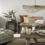 Coussins textile - Housse de coussin MATTEO en velours de coton et lin - Safran - 50 x 50 cm - BLANC D'IVOIRE