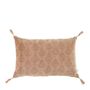 Fabric cushions - AURORE velvet cushion cover - Pink and gold - 60 x 40 cm - BLANC D'IVOIRE