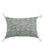 Coussins textile - Housse de coussin EDEN en coton - Céladon - 60 x 40 cm - BLANC D'IVOIRE