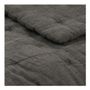 Linge de lit - Couvre-lit CHLOÉ en lin lavé - Gris charbon - 230 x 180 cm - BLANC D'IVOIRE