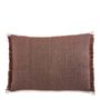 Cushions - ASTRID cotton and linen cushion - Terracotta - BLANC D'IVOIRE