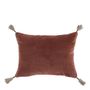 Fabric cushions - MATTEO cushion cover in cotton and linen velvet - Terracotta - 30 x 40 cm - BLANC D'IVOIRE