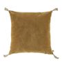 Coussins - Coussin MATTEO velours et lin - Bronze - BLANC D'IVOIRE