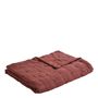 Linge de lit - Couvre-lit CHLOÉ en lin lavé - Terracotta - 230 x 180 cm - BLANC D'IVOIRE