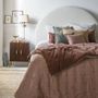 Linge de lit - Couvre-lit CHLOÉ en lin lavé - Terracotta - 230 x 180 cm - BLANC D'IVOIRE