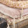 Sofas - MATTEO futon in cotton and linen velvet - Pink - BLANC D'IVOIRE