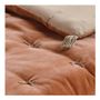 Canapés - Futon MATTEO en velours de coton et lin - Blush - 180 x 80 cm - BLANC D'IVOIRE
