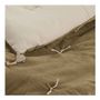 Linge de lit - Courtepointe MATTEO velours et lin - Taupe - BLANC D'IVOIRE