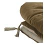 Linge de lit - Courtepointe MATTEO velours et lin - Taupe - BLANC D'IVOIRE