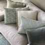Coussins textile - Housse de coussin JUNGLE coton - Mousse - BLANC D'IVOIRE