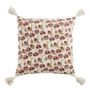 Fabric cushions - POQUELICOT cushion cover in polycotton - 50 x 50 cm - BLANC D'IVOIRE
