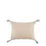 Coussins textile - Housse de coussin MATTEO en velours de coton et lin - Gris charbon - 30 x 40 cm - BLANC D'IVOIRE