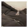 Canapés - Futon MATTEO en velours de coton et lin - Gris charbon - 180 x 80 cm - BLANC D'IVOIRE