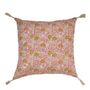 Coussins textile - Housse de coussin JUNGLE en coton - Rose - 50 x 50 cm - BLANC D'IVOIRE